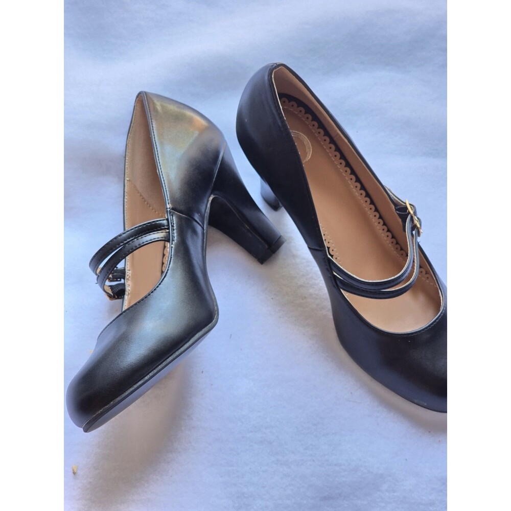 Journee Collection Womens Black Windy Mary Jane Pumps Size 9 - Picture 14 of 14